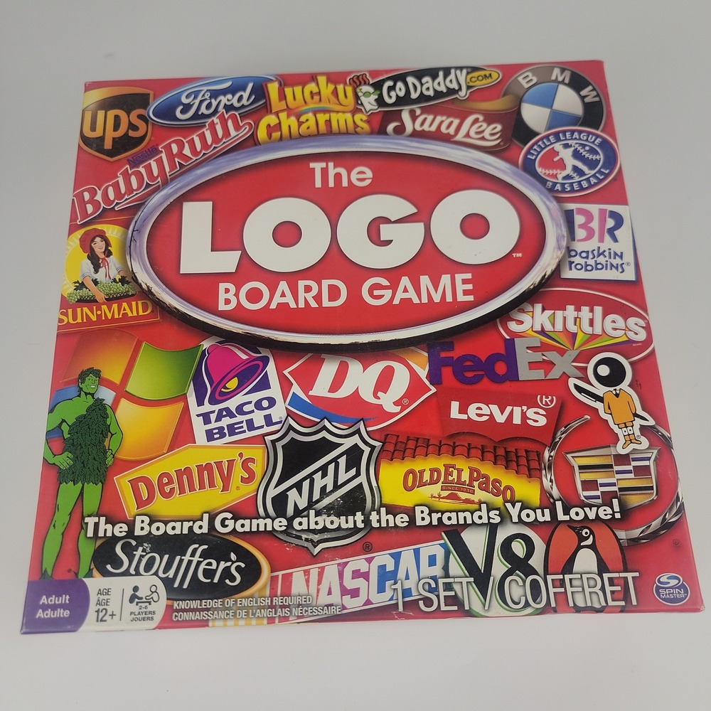 Spin Master The Logo Board Game Trivia Brand Recognition 2-6 Players Age 12+